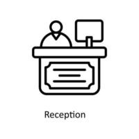 Reception Vector   outline Icons. Simple stock illustration stock