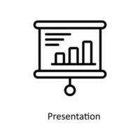Presentation  Vector   outline Icons. Simple stock illustration stock