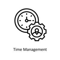 Time Management Vector   outline Icons. Simple stock illustration stock