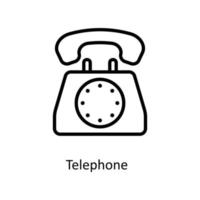 Telephone  Vector   outline Icons. Simple stock illustration stock