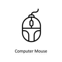 Computer Mouse Vector   outline Icons. Simple stock illustration stock