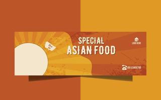 special restauranat food flyer cover design vector