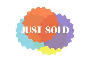 Just sold simple vector clipart with round element and text