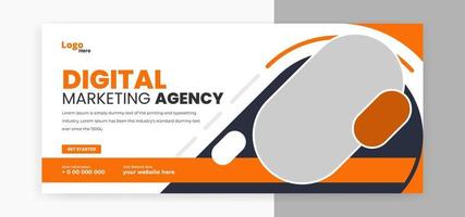 digital marketing social media cover banner web banner template design vector