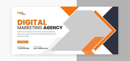 digital marketing social media cover banner web banner template design vector