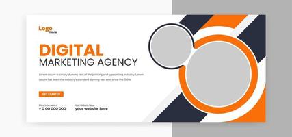 digital marketing social media cover banner web banner template design vector