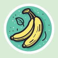 yellow banana fruit isolated vector