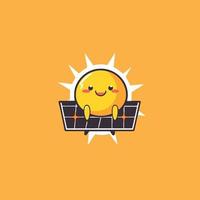 logo for solar energy company vector