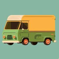 simple delivery service van vehicle vector