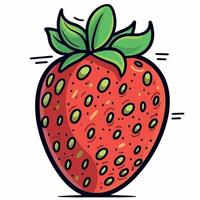 food red fruit strawberry vector