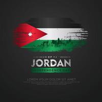 Jordan independence day greeting card template vector