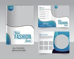 4 Page Fashion Brochure Template Design vector