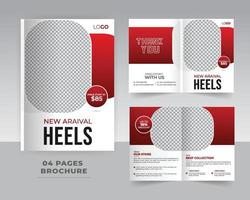 4 Page Fashion Brochure Template Design vector