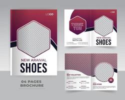 4 Page Fashion Brochure Template Design vector