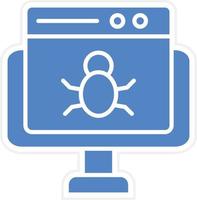 Website Bug Vector Icon Design