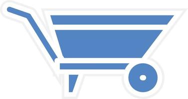 Wheelbarrow Vector Icon Design