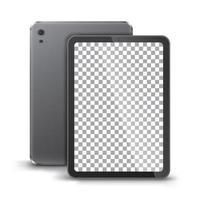 Realistic Tablet Mockup in Gray Color vector