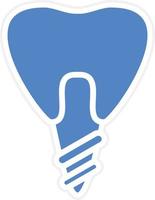 Dental Implant Vector Icon Design