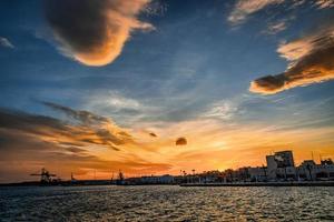 sunset seaside landscape in Alicante Spain photo