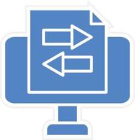 Online File Transfer Vector Icon Design