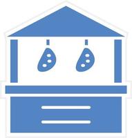 Meat Stall Vector Icon Design