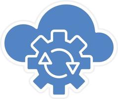 Cloud Backup Vector Icon Design
