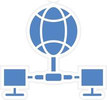 Global Network Vector Icon Design