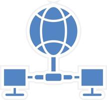 global red vector icono diseño