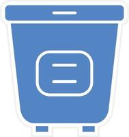 Laundry Basket Vector Icon Design