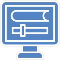 Online Lecture Vector Icon Design