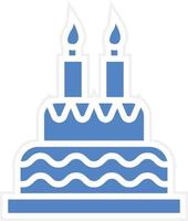 Birthday Cake Vector Icon Design