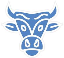 diseño de icono de vector de cráneo de toro