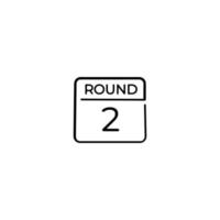 Boxing Round Line Style Icon Design vector