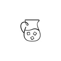 Pitcher Line Style Icon Design vector