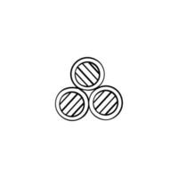 Barrel Line Style Icon Design vector