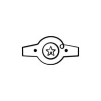 campeonato cinturón línea estilo icono diseño vector