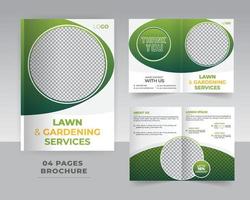 4 Page Nature Brochure Template Design vector