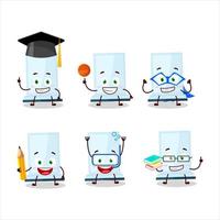 School student of aeropress cartoon character with various expressions vector