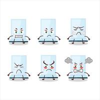 Aeropress cartoon character with various angry expressions vector