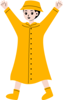 people wear raincoat illustration png