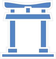 diseño de icono de vector de puerta torii