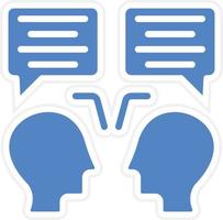 Face to Face Talk Vector Icon Design