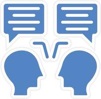 Face to Face Talk Vector Icon Design