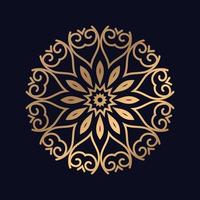 Pattern With Abstract Floral Round Ornament mandala design background vector