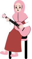 dessin animé personnage en jouant guitare png