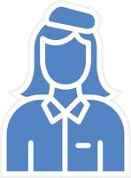 Air Hostess Vector Icon Design