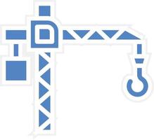 Tower Crane Vector Icon Design