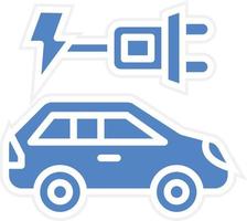 Electric Car Vector Icon Design