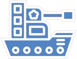 Army Ship Vector Icon Design