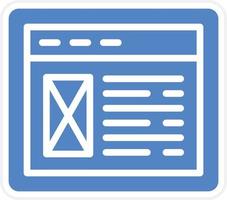 Website Layout Vector Icon Design
